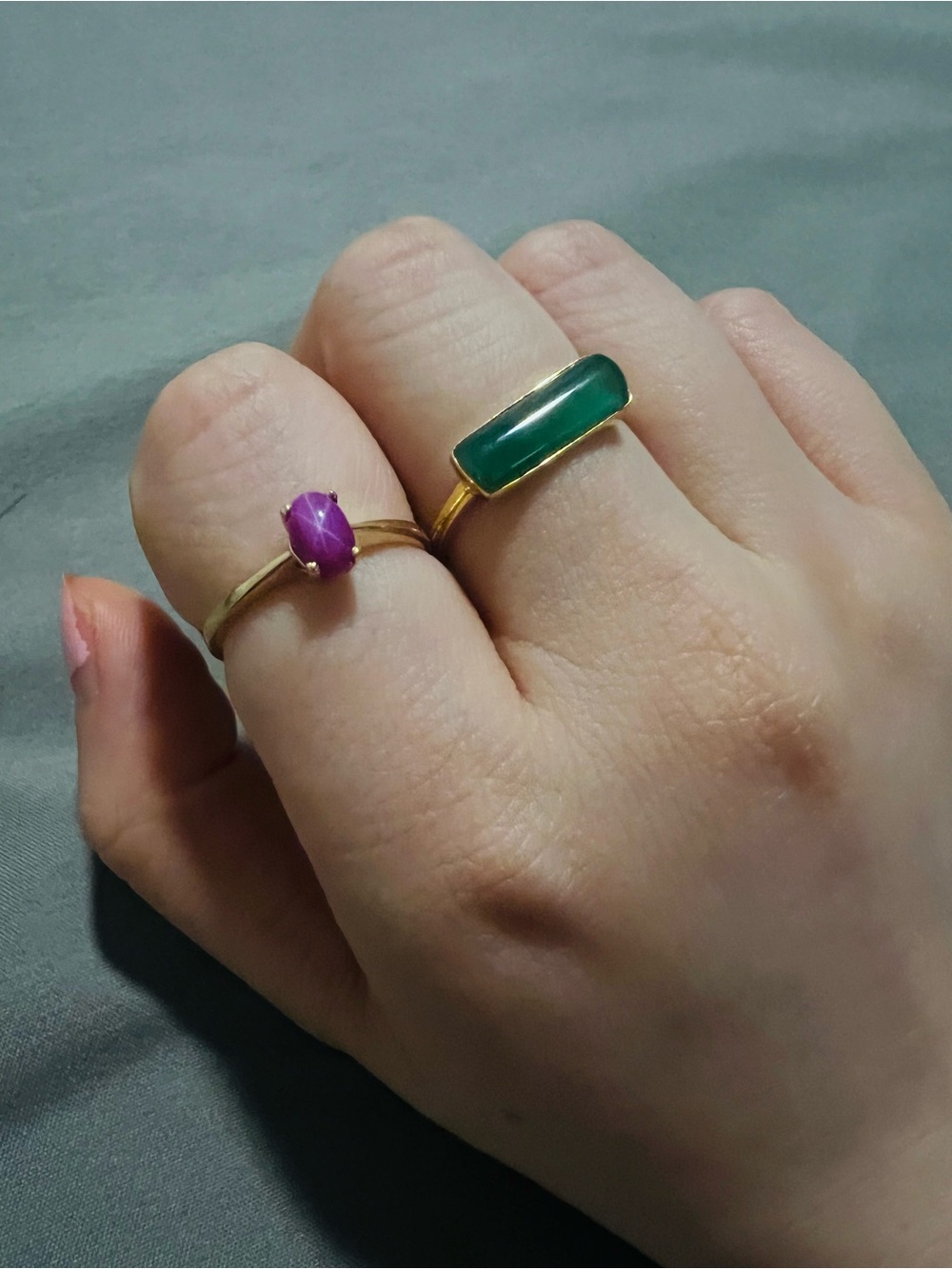 Vintage 14K Solid Gold Star Ruby Ring | Size 6 | Tested & Hallmarked - Picture 9 of 9